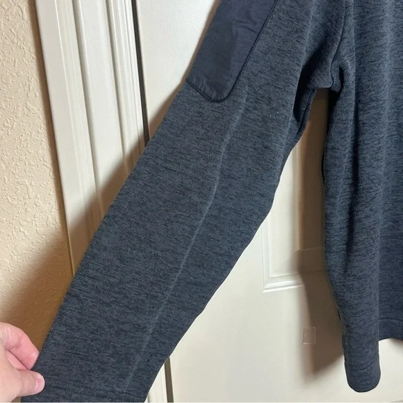 GREG NORMAN Gray Heather Men's M Pullover Sweater 1/4 Button Pocket Golf Fleece - Picture 14 of 16